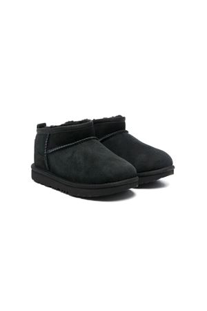 black leather mini ankle boots UGG KIDS | 1130750KBLK